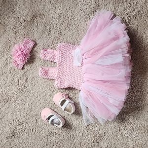 baby pink dress 6 to 9